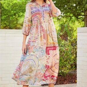Silk Garden Mosaic Tile Britta Dress